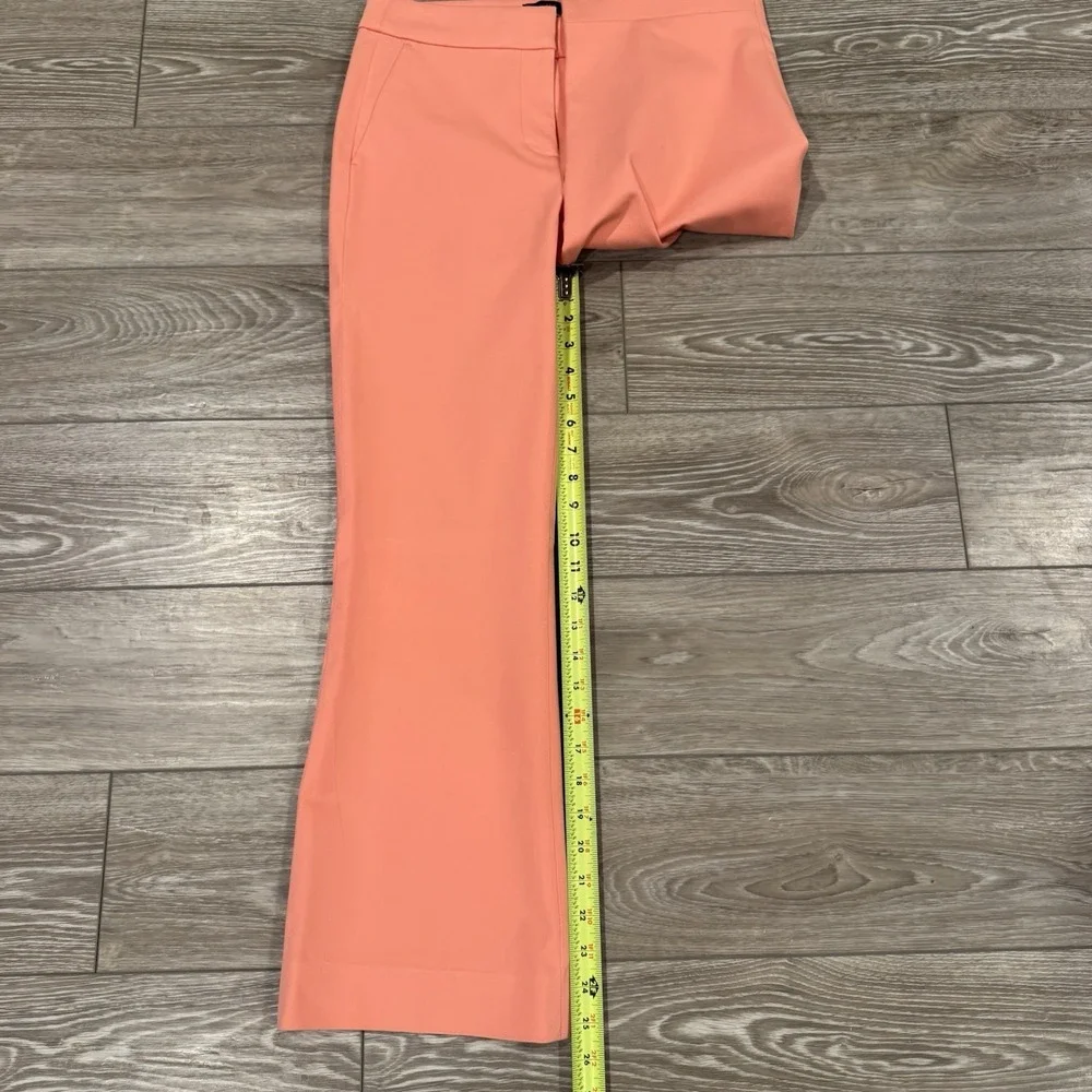 J.Crew Hayden 2T Bright Coral Peach Dress Pants Tailored Flare Preppy‎ Office